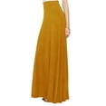 thumbnail image 1 of Made by Johnny Women's Solid Maxi Skirt with Elastic Waist Band XS MUSTARD, 1 of 6