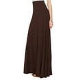 thumbnail image 1 of Made by Johnny Women's Solid Maxi Skirt with Elastic Waist Band XXXL BROWN, 1 of 5