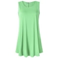 thumbnail image 1 of Made by Johnny Women's Solid Sleeveless Tunic for Leggings Swing Flare Tank Tops S-5XL Plus Size M MINT, 1 of 6