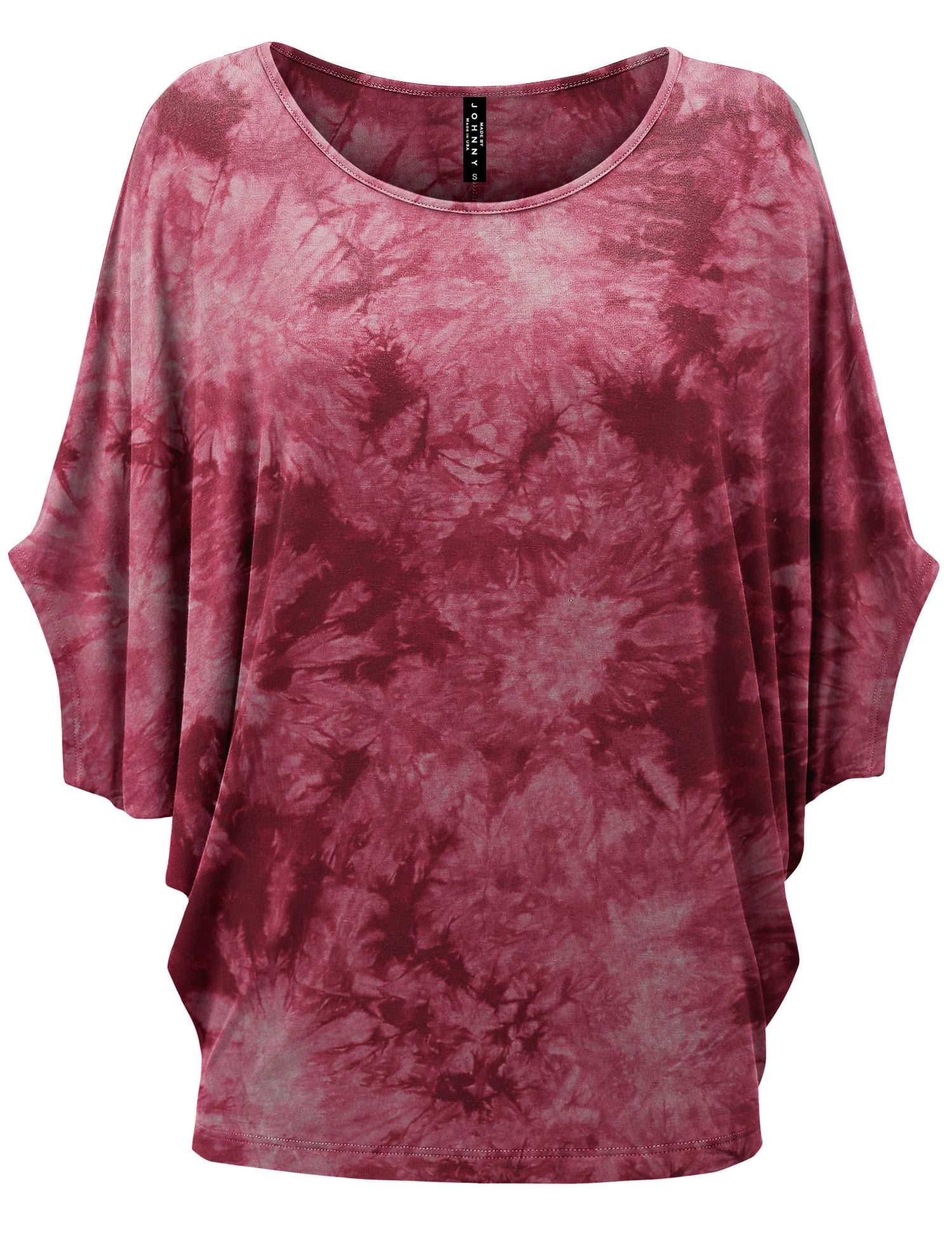 Lock And Love Women's Leopard Print Batwing Top - Flowy Long Sleeve Dolman Blouse In Plus Sizes S-3XL