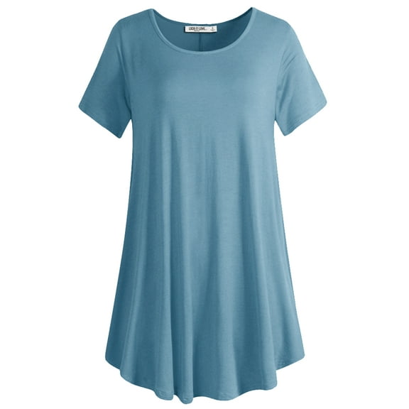 Made by Johnny Women's Tunic Top Casual T Shirt for Leggings S-5XL Plus Size M DENIM