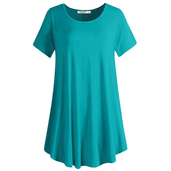 Made by Johnny Women's Tunic Top Casual T Shirt for Leggings S-5XL Plus Size XXL JADE
