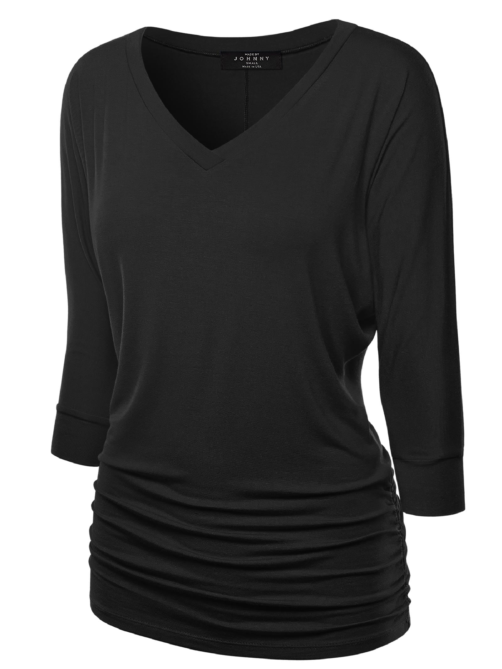 Women's 3/4 Sleeve Dolman Two Layer Top