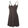 thumbnail image 1 of Made by Johnny Women's V-Neck Spaghetti Strap Tunic Short Dress L BROWN, 1 of 6