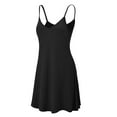 thumbnail image 1 of Made by Johnny Women's V-Neck Spaghetti Strap Tunic Short Dress M BLACK, 1 of 6