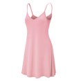 thumbnail image 1 of Made by Johnny Women's V-Neck Spaghetti Strap Tunic Short Dress S PINK, 1 of 6