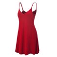 thumbnail image 1 of Made by Johnny Women's V-Neck Spaghetti Strap Tunic Short Dress XXL RED, 1 of 6