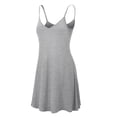 thumbnail image 1 of Made by Johnny Women's V-Neck Spaghetti Strap Tunic Short Dress XXXL HEATHER_GREY, 1 of 6