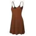 thumbnail image 1 of Made by Johnny Women's V-Neck Spaghetti Strap Tunic Short Dress XXXL RUST, 1 of 6