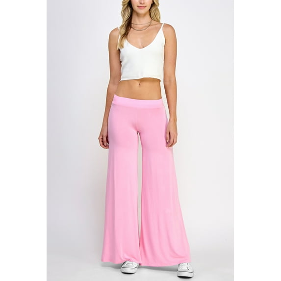 Made by Johnny Women's Wide Leg Palazzo Lounge Pants L PINK