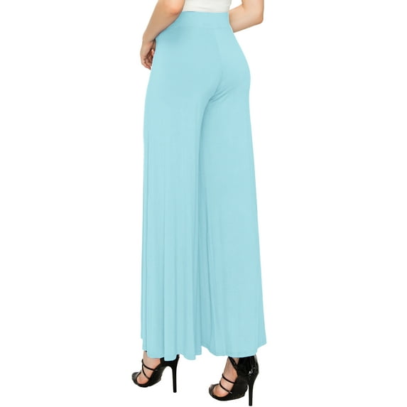 Made by Johnny Women's Wide Leg Palazzo Lounge Pants M AQUA