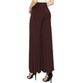 thumbnail image 1 of Made by Johnny Women's Wide Leg Palazzo Lounge Pants S BROWN, 1 of 6