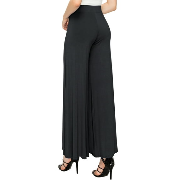 Made by Johnny Women's Wide Leg Palazzo Lounge Pants XL BLACK