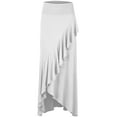 thumbnail image 1 of Made by Johnny Women's Wrapped High Low Ruffle Maxi Skirt XXL WHITE, 1 of 6
