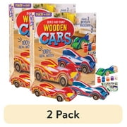 Made by Me Build & Paint Wood Cars, 3 Race Car with Moving Wheels, Boys and Girls, Child, Ages 6+