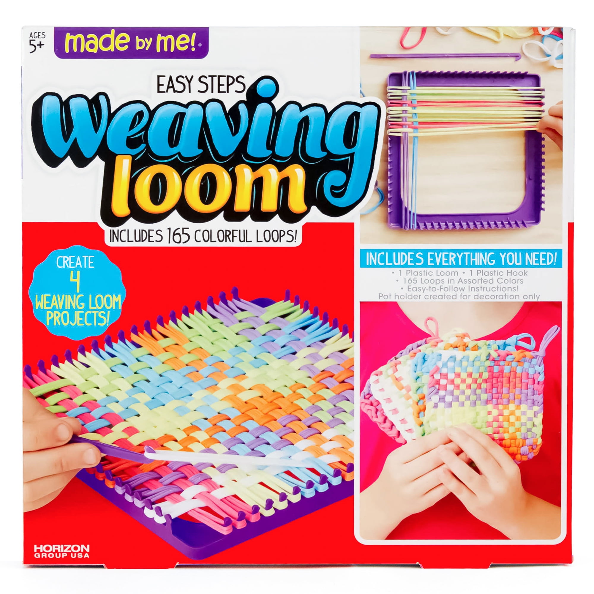 Made by Me Easy Steps Weaving Loom Activity Kt, Includes 165 Colorful