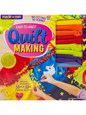 Made by Me Easy-to-Knot Quilt Making Kit, Art & Craft Kit for Boys & Girls, Child, Ages 6+