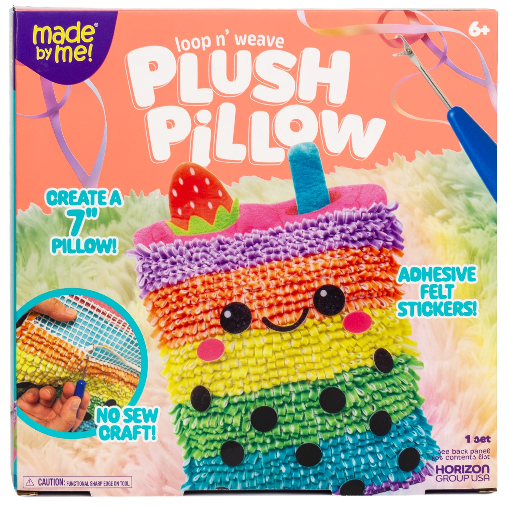 Made by Me Loop N’ Weave Plush Pillow