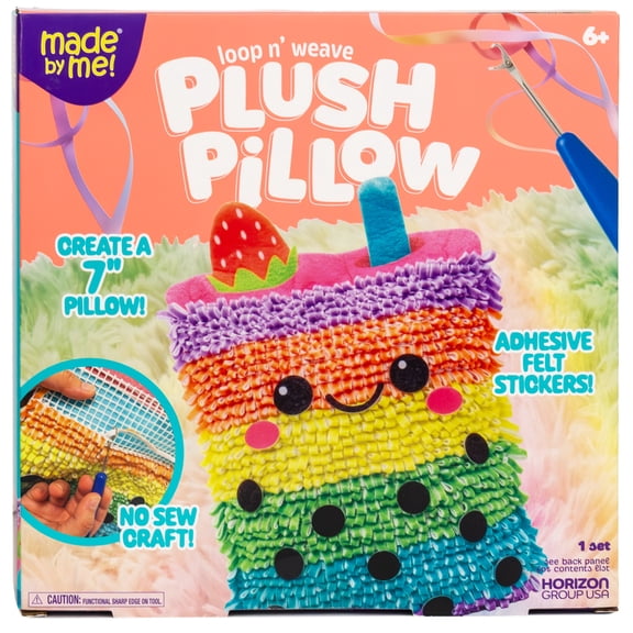 Made by Me Loop N’ Weave Plush Pillow