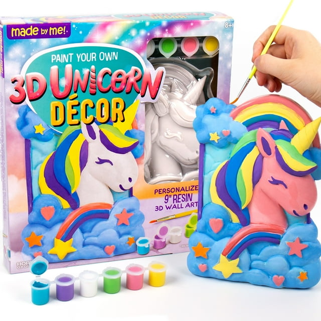 Made by Me Paint Your Own 3D Unicorn Décor, Boys and Girls, Child, Ages