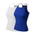 thumbnail image 1 of Made by Olivia Women's 2-Pack Halter Neck Ribbed Tank Top, 1 of 1