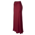 thumbnail image 1 of Made by Olivia Women's Basic Foldable High Waist Regular and Plus Size Maxi Skirts, 1 of 4