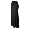 thumbnail image 1 of Made by Olivia Women's Basic Foldable High Waist Regular and Plus Size Maxi Skirts, 1 of 3