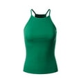 thumbnail image 1 of Made by Olivia Women's Basic High Halter Neck Sleeveless Ribbed Racerback Tank Top, 1 of 4