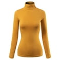 thumbnail image 1 of Made by Olivia Women's Basic Long Sleeve High Turtle Neck Slim Fit Top Shirt, 1 of 3