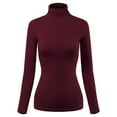 thumbnail image 1 of Made by Olivia Women's Basic Long Sleeve High Turtle Neck Slim Fit Top Shirt, 1 of 4