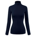 thumbnail image 1 of Made by Olivia Women's Basic Long Sleeve High Turtle Neck Slim Fit Top Shirt, 1 of 4