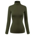 thumbnail image 1 of Made by Olivia Women's Basic Long Sleeve High Turtle Neck Slim Fit Top Shirt, 1 of 3