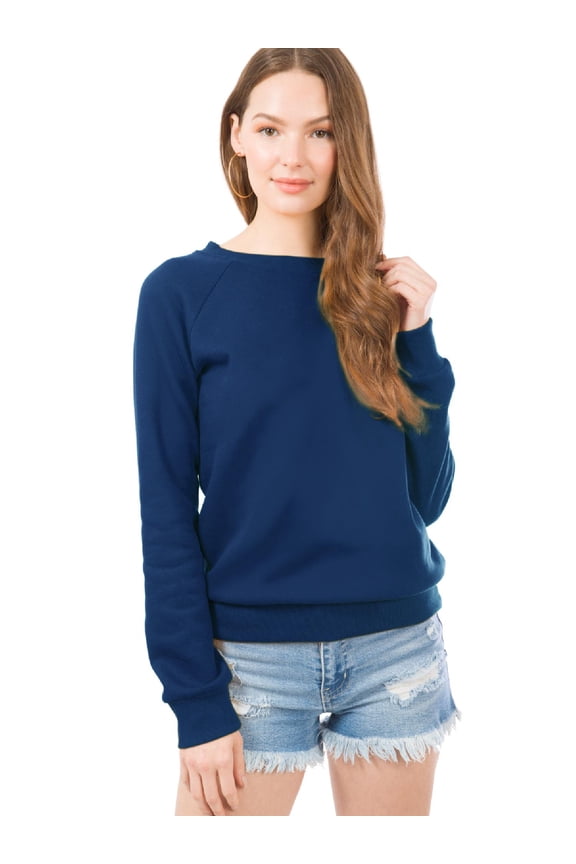 Women's Basic Soft & Comfortable Pullover Fleece Crewneck Sweatshirt