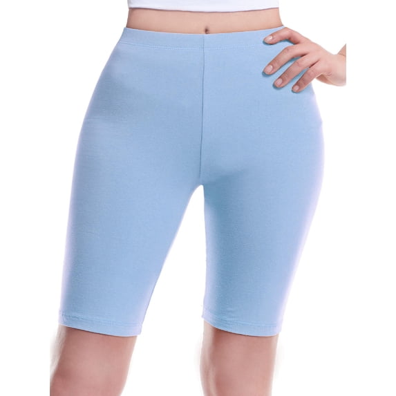 Made by Olivia Women's Basic Solid Active Yoga Biker Shorts