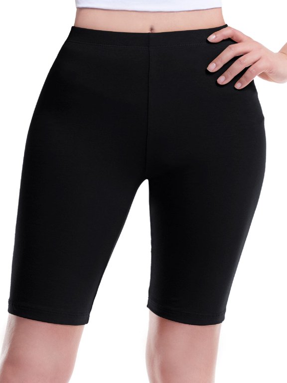 Women's Basic Solid Active Yoga Biker Shorts