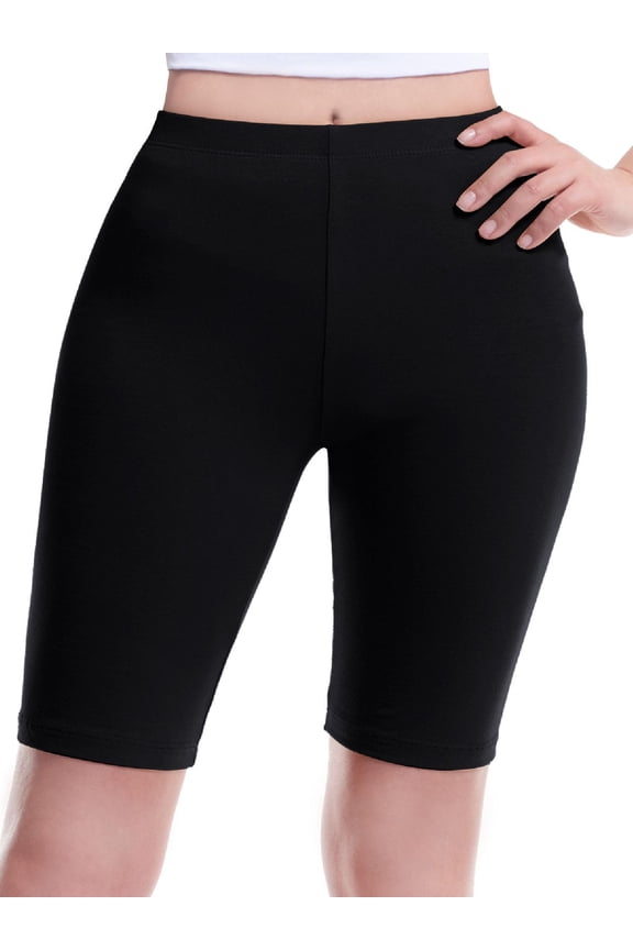 Women's Basic Solid Active Yoga Biker Shorts