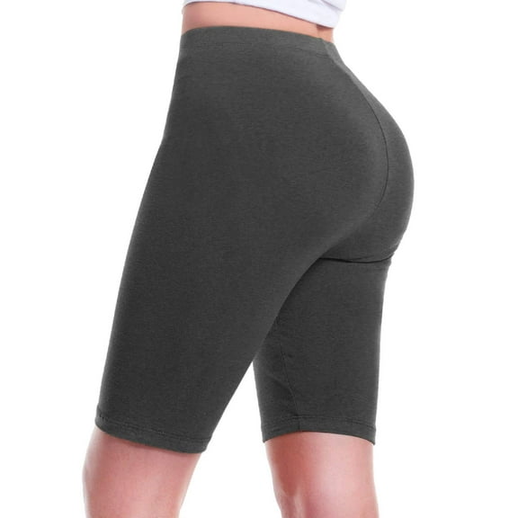 Made by Olivia Women's Basic Solid Active Yoga Biker Shorts