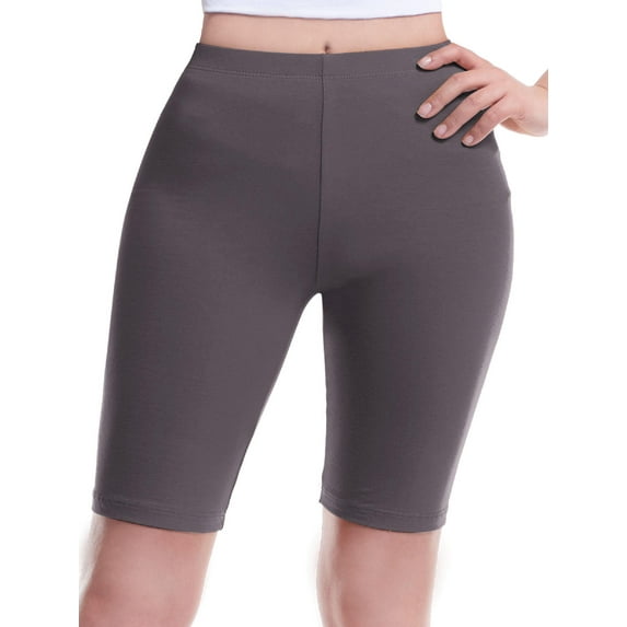 Made by Olivia Women's Basic Solid Active Yoga Biker Shorts