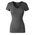 thumbnail image 1 of Made by Olivia Women's Basic Solid Multi Colors Fitted Short Sleeve T-Shirt [S-3XL], 1 of 6