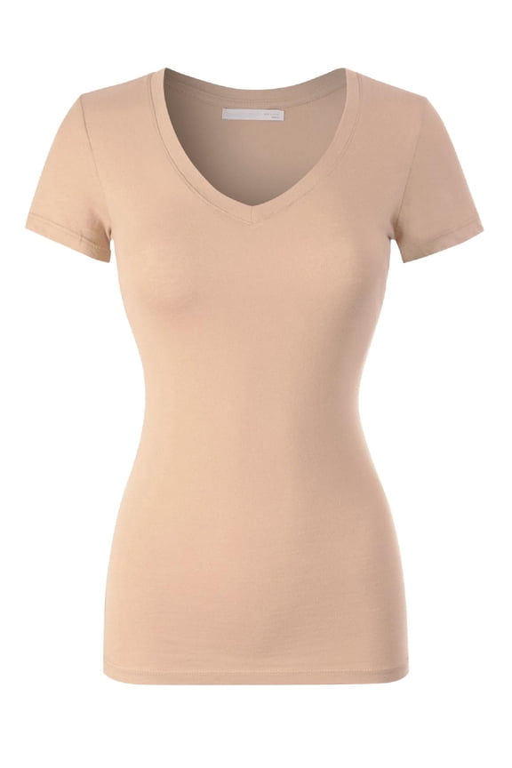 Women's Basic Solid Multi Colors Fitted Short Sleeve T-Shirt [S-3XL]