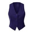 thumbnail image 1 of Made by Olivia Women's Button Front Stretch Cropped Tuxedo Suit Vest, 1 of 1