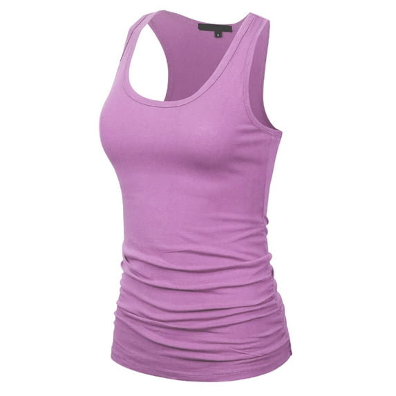 Made by Olivia Women's Casual Basic Sleeveless Racerback Shapewear Top