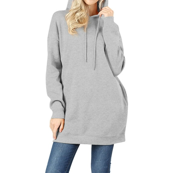 Made by Olivia Women's Casual Oversized Long Sleeve Fleece Hoodie Sweatshirts Loose Pullover Tunic (S~3X)