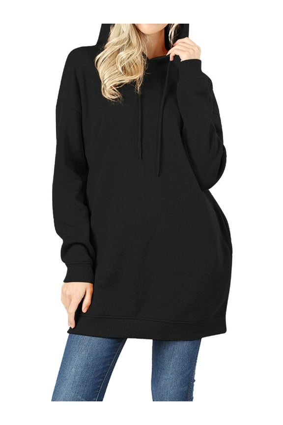Women's Casual Oversized Long Sleeve Fleece Hoodie Sweatshirts Loose Pullover Tunic (S~3X)