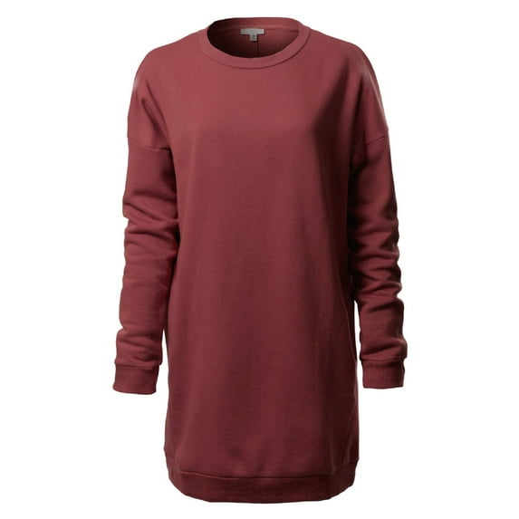 Made by Olivia Women's Casual Oversized Loose Fit Crew Neck Long Sleeves Fleece Pullover Sweatshirts Tunic S~3X