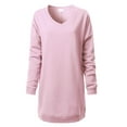 thumbnail image 1 of Made by Olivia Women's Casual Oversized Loose Fit V-Neck Fleece Pullover Sweatshirts Tunic Fall Outfits S~3X, 1 of 1