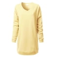 thumbnail image 1 of Made by Olivia Women's Casual Oversized Loose Fit V-Neck Fleece Pullover Sweatshirts Tunic Fall Outfits S~3X, 1 of 1