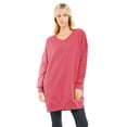 thumbnail image 1 of Made by Olivia Women's Casual Oversized Loose Fit V-Neck Fleece Pullover Sweatshirts Tunic Fall Outfits S~3X, 1 of 7