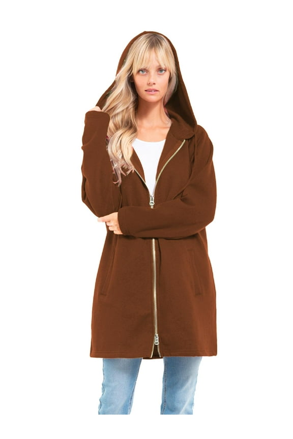 Women's Casual Oversized Loose Fit Zip Up Pullover Hoodie Tunic Sweatshirt Jacket Fall Outfits (S-3X)