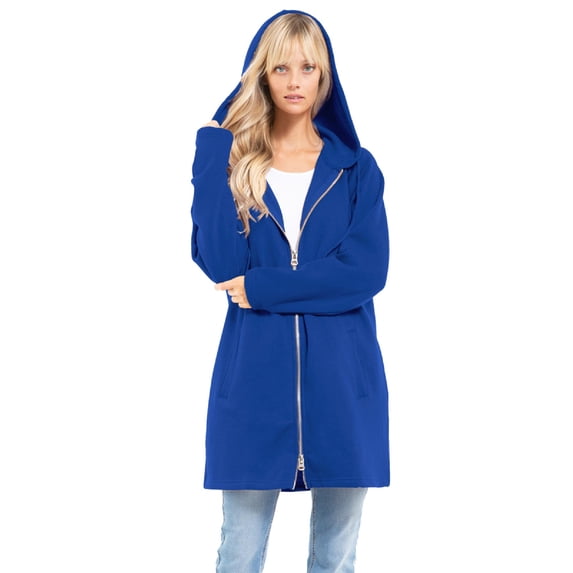 Made by Olivia Women's Casual Oversized Loose Fit Zip Up Pullover Hoodie Tunic Sweatshirt Jacket Fall Outfits (S-3X)